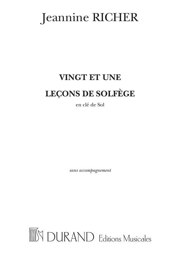 21 Lecons Solfege Sans Accompagnement
